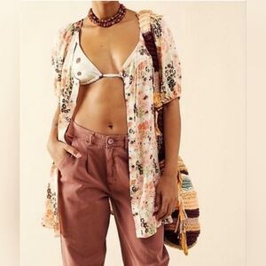 NWT Free People Callie Tunic Mini Dress - Vintage Combo